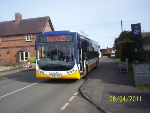 Service 229 departure from Aston Cantlow to Stratford